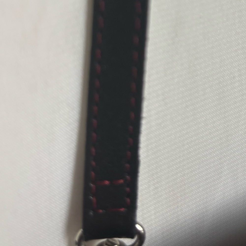 Vintage Brighton Black Leather Shoulder Bag with Red Heart - Picture 4 of 14